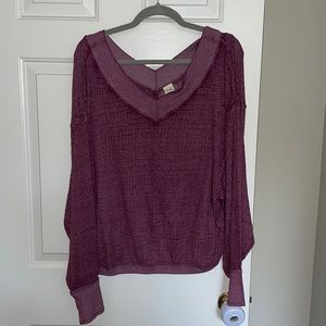 Free People Short V-Neck Sweater